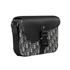 Dior Medium Saddle Messenger Bag with Flap - Black