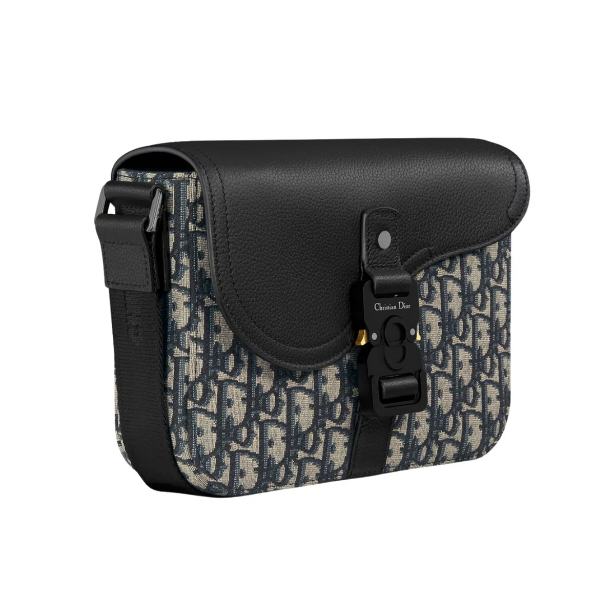 Dior Medium Saddle Messenger Bag with Flap - Black