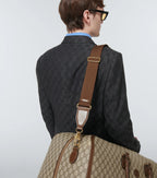 Gucci GG Supreme Canvas Interlocking G Duffle Bag – Brown