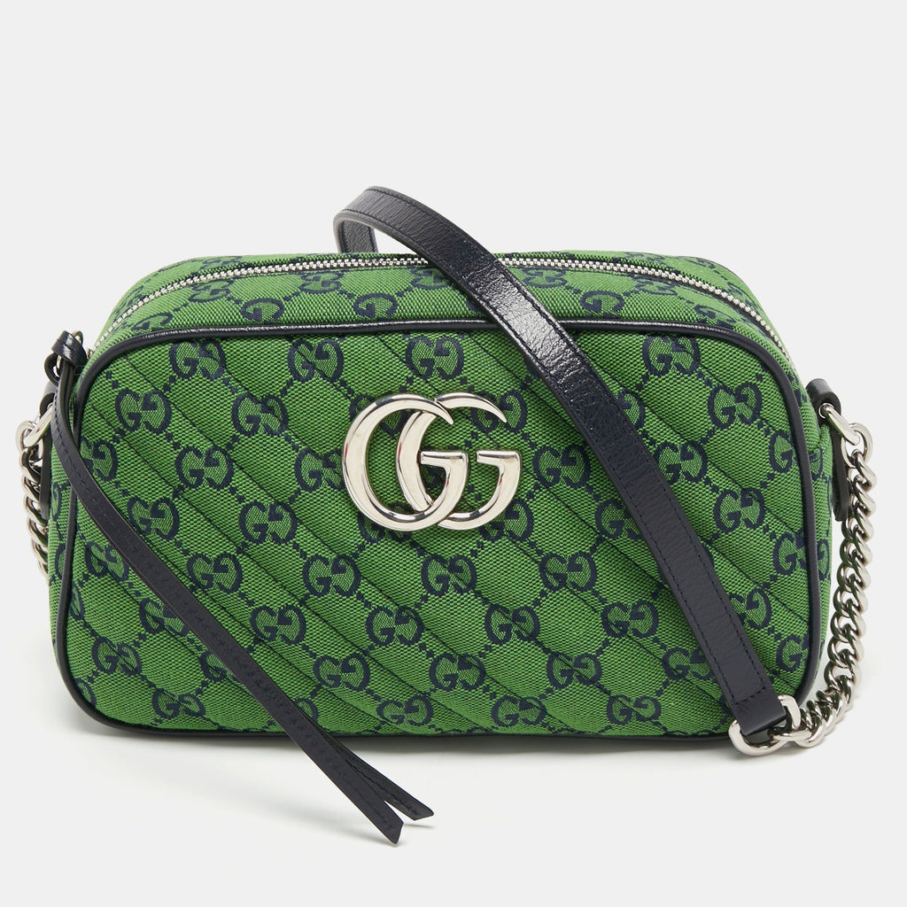 Gucci GG Canvas Marmont Small Shoulder Bag – Green