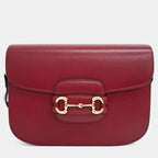 Gucci 1955 Horsebit Leather Shoulder Bag – Red