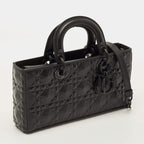 Dior Lady D-Joy Micro Diamond Cannage Calfskin Bag - Black