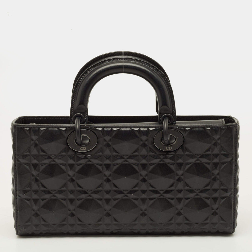 Dior Lady D-Joy Micro Diamond Cannage Calfskin Bag - Black