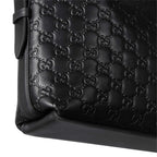 Gucci GG Emblem Medium Leather Tote Bag – Black
