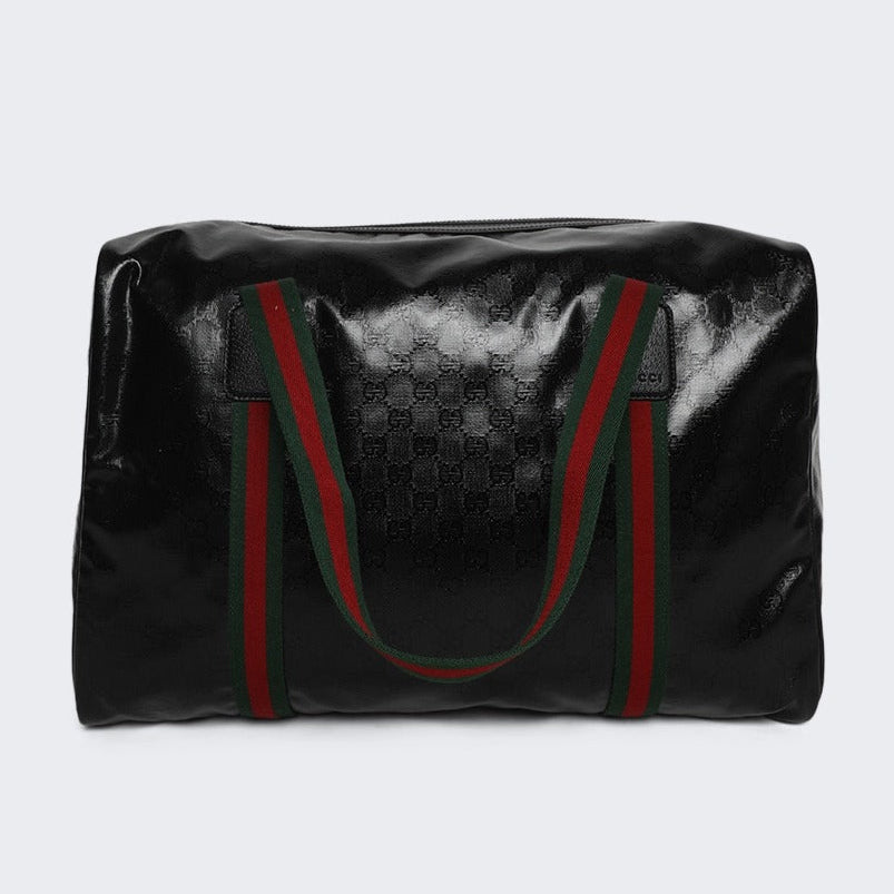 Gucci GG Crystal Large Holdall Duffle Bag – Black