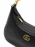 Gucci Aphrodite Small Leather Shoulder Bag – Black