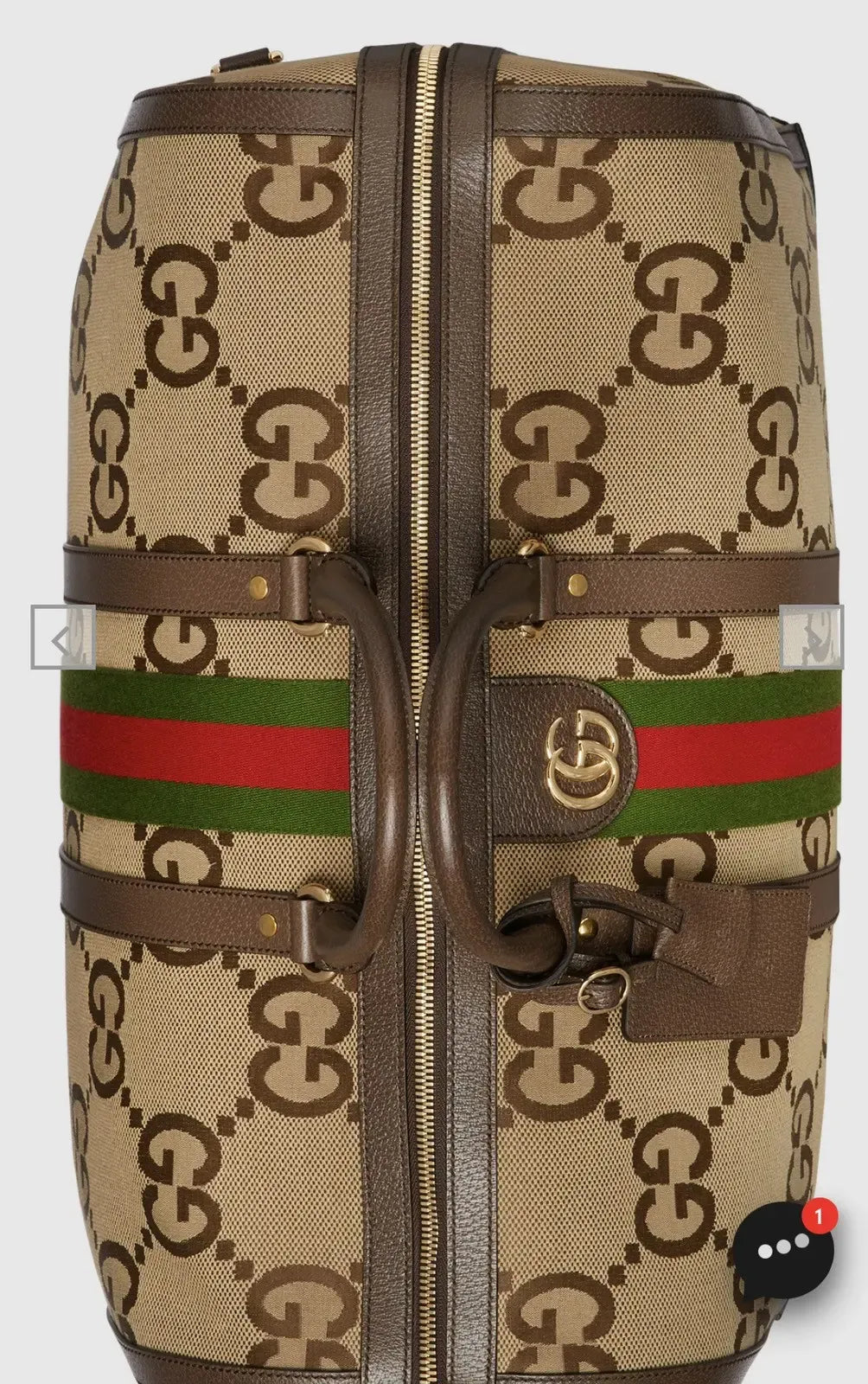Gucci Jumbo GG Canvas Duffle Bag – Brown