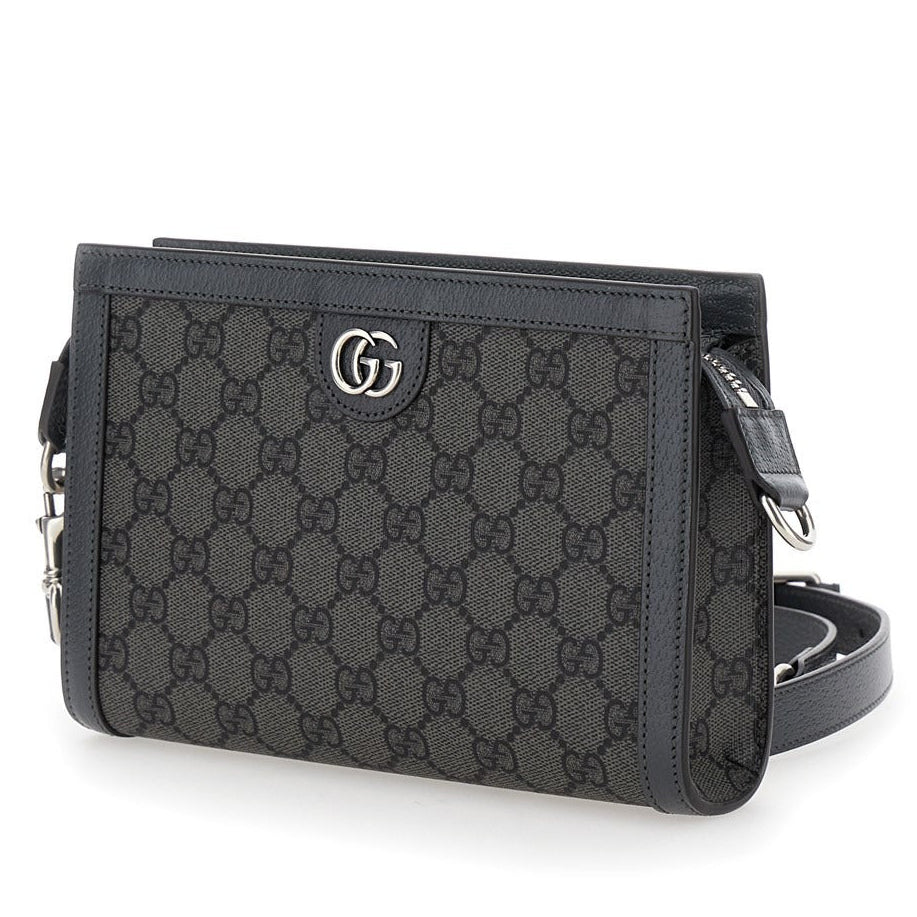Gucci GG Supreme Ophidia Mini Clutch Crossbody Bag – Grey