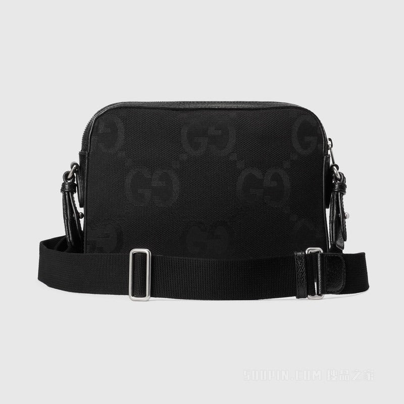 Gucci Jumbo GG Canvas Messenger Bag – Black