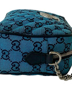 Gucci GG Canvas Marmont Matelasse Crossbody Shoulder Bag – Blue