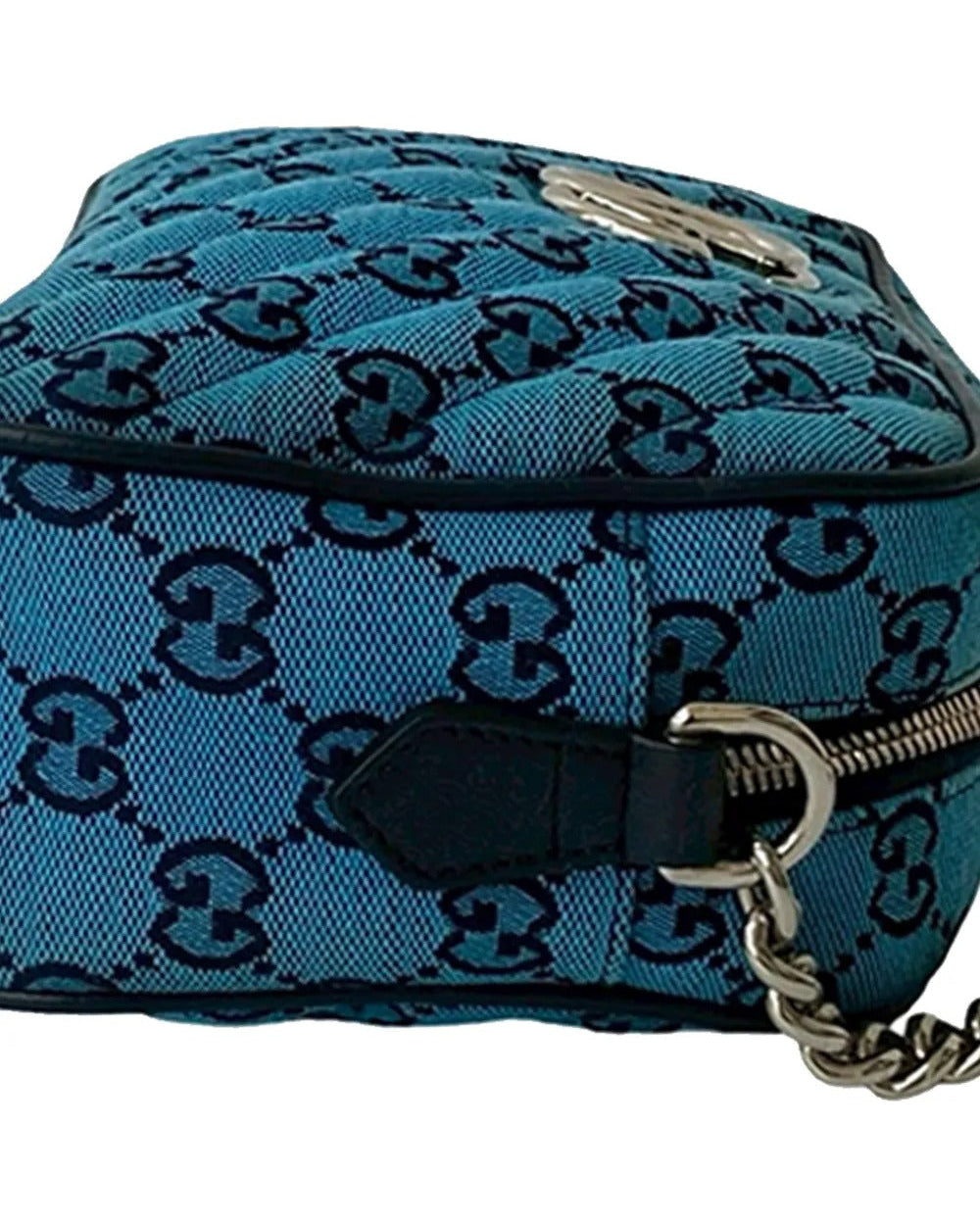 Gucci GG Canvas Marmont Matelasse Crossbody Shoulder Bag – Blue