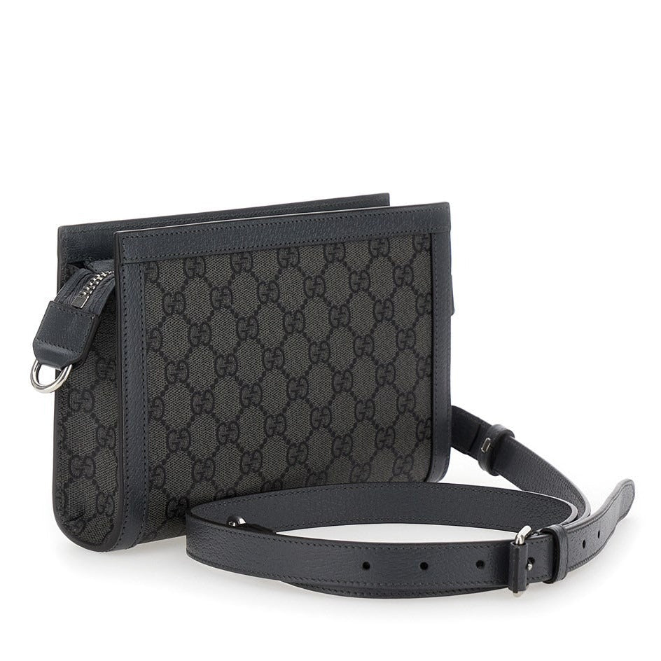 Gucci GG Supreme Ophidia Mini Clutch Crossbody Bag – Grey