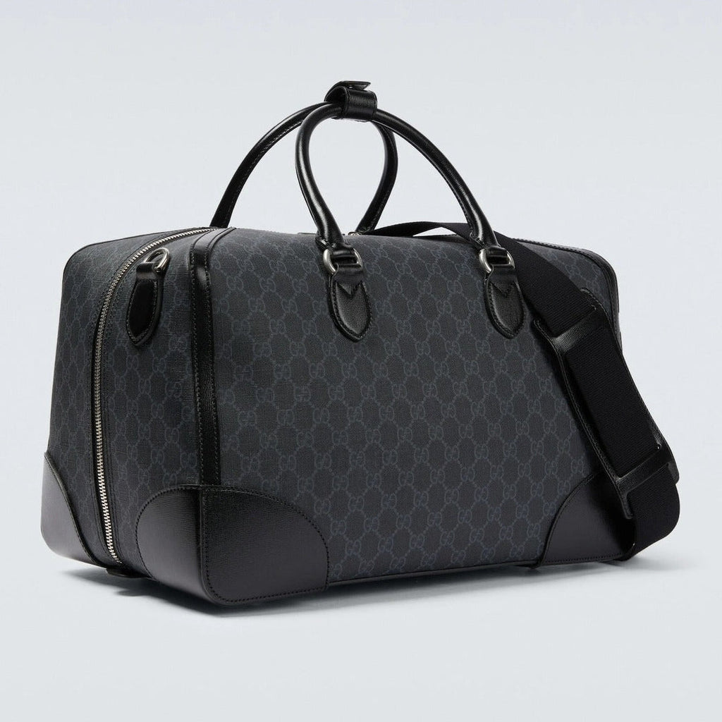 Gucci GG Supreme Canvas Interlocking G Duffle Bag – Black