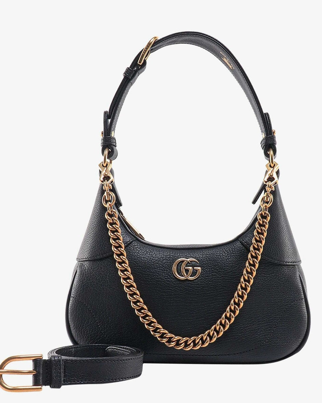 Gucci Aphrodite Small Leather Shoulder Bag – Black