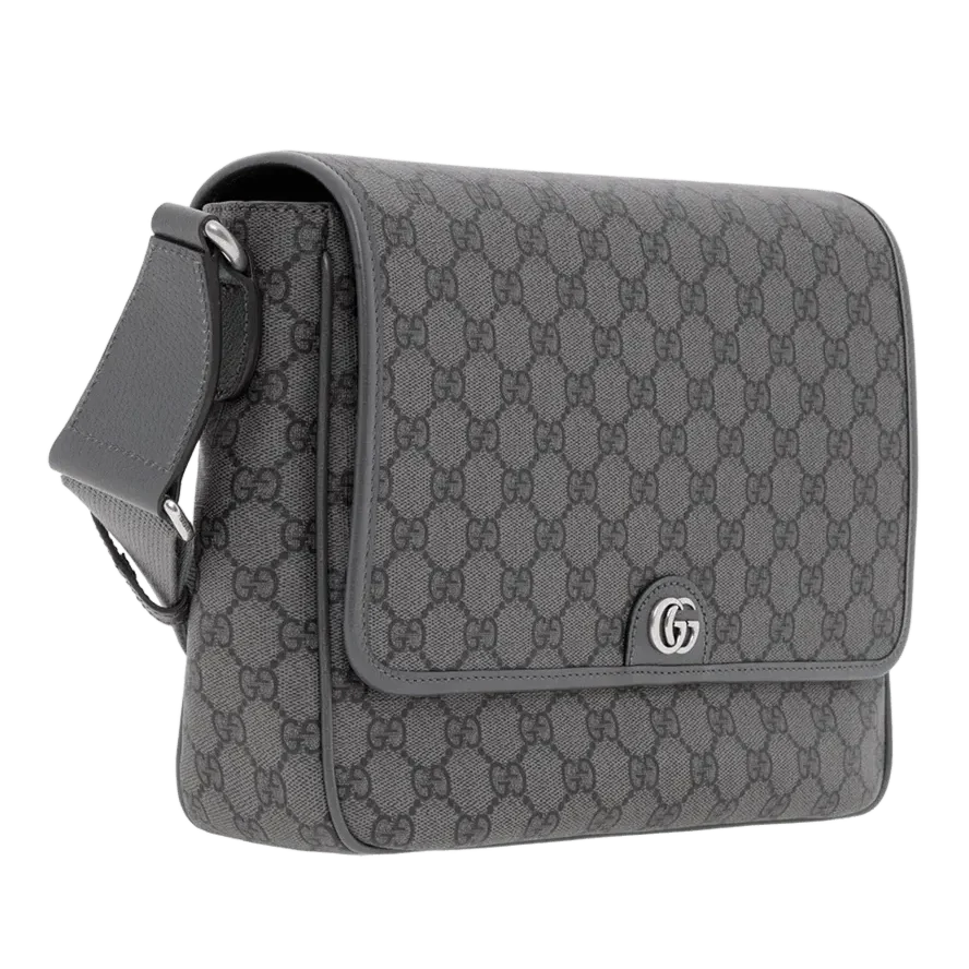 Gucci GG Supreme Canvas Medium Ophidia Messenger Bag – Grey