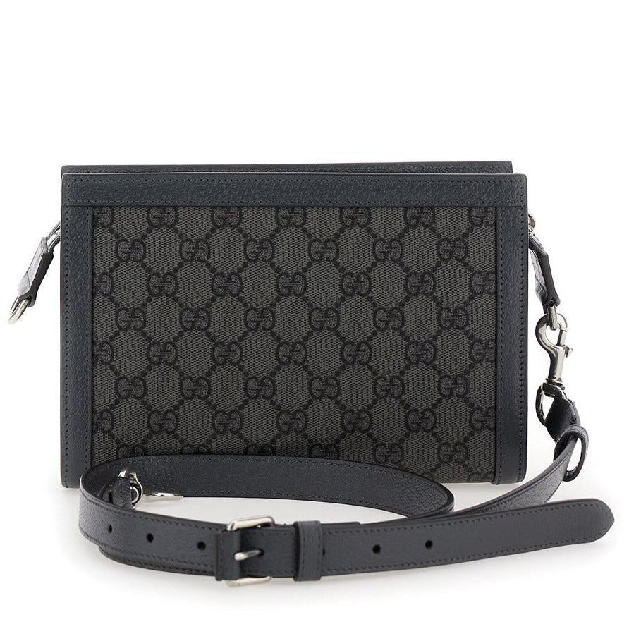 Gucci GG Supreme Ophidia Mini Clutch Crossbody Bag – Grey