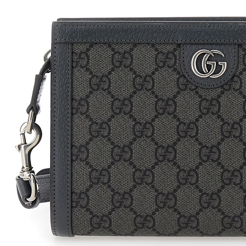 Gucci GG Supreme Ophidia Mini Clutch Crossbody Bag – Grey