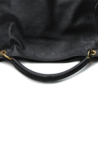 A view of the interior, showing the snap hook closure