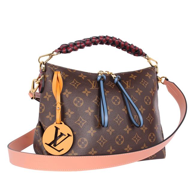 Front view of the Louis Vuitton Beaubourg Hobo Mini in Monogram canvas