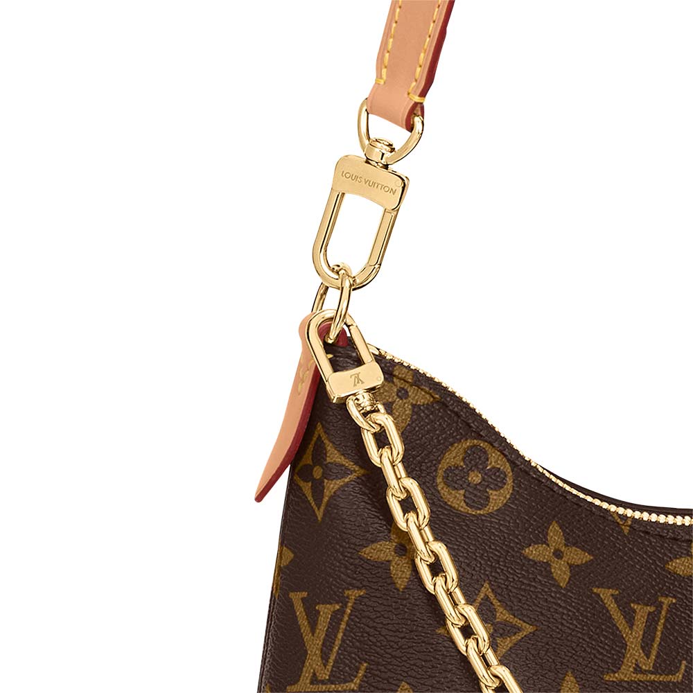A detailed view of the side gussets of the bag