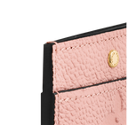 The card holder open, revealing the large interior card slot