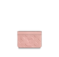 Front view of the Louis Vuitton Card Holder in Rose Poudre