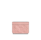 Front view of the Louis Vuitton Card Holder in Rose Poudre