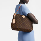 A close-up of the Monogram canvas pattern