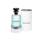 Louis Vuitton Imagination perfume bottle and packaging on a white background