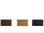 A top-down view of the pouches, showing their individual zipper closures
