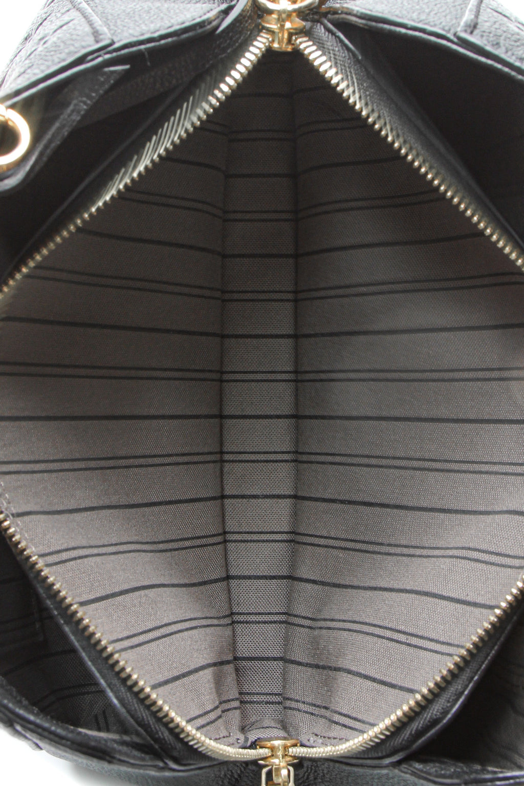 A low-angle view of the Montaigne BB handbag.
