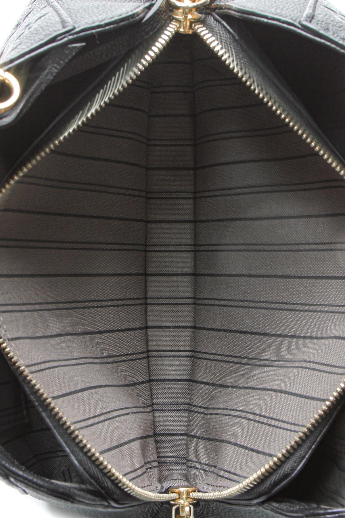 A low-angle view of the Montaigne BB handbag.