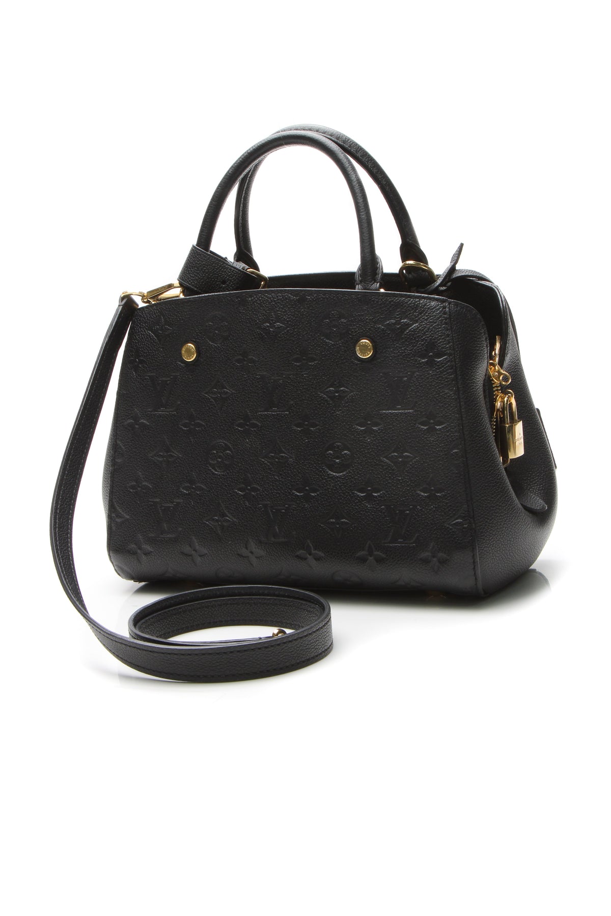 The bag shown with its removable shoulder strap attached