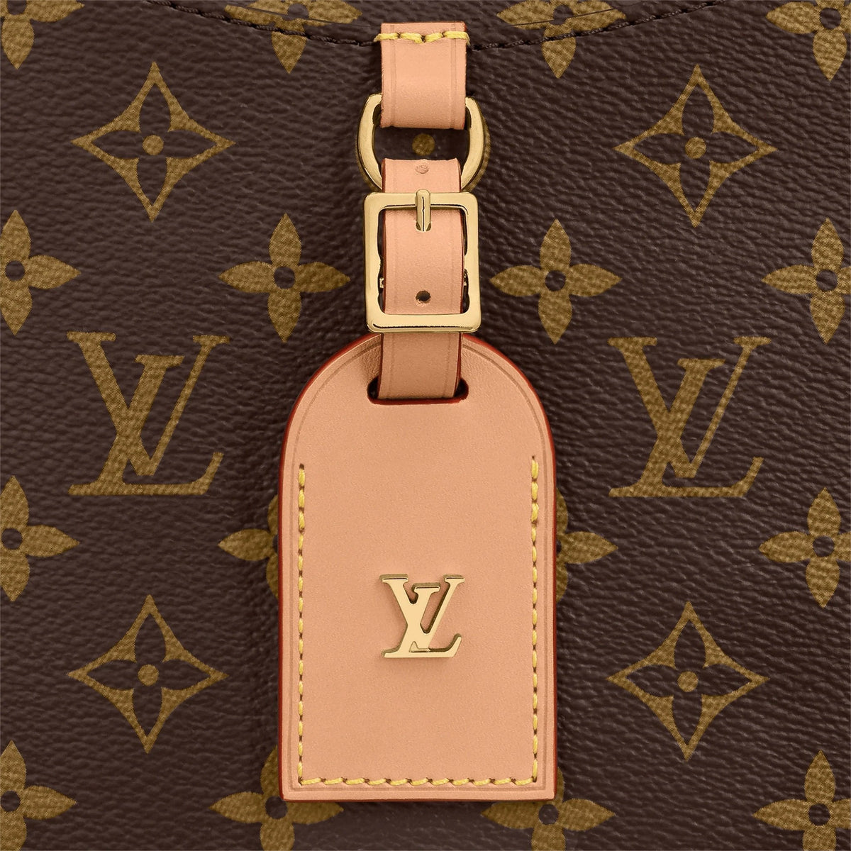 The base of the bag, highlighting the protective metal studs