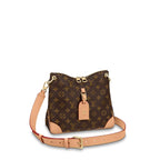 A close-up of the Monogram canvas pattern