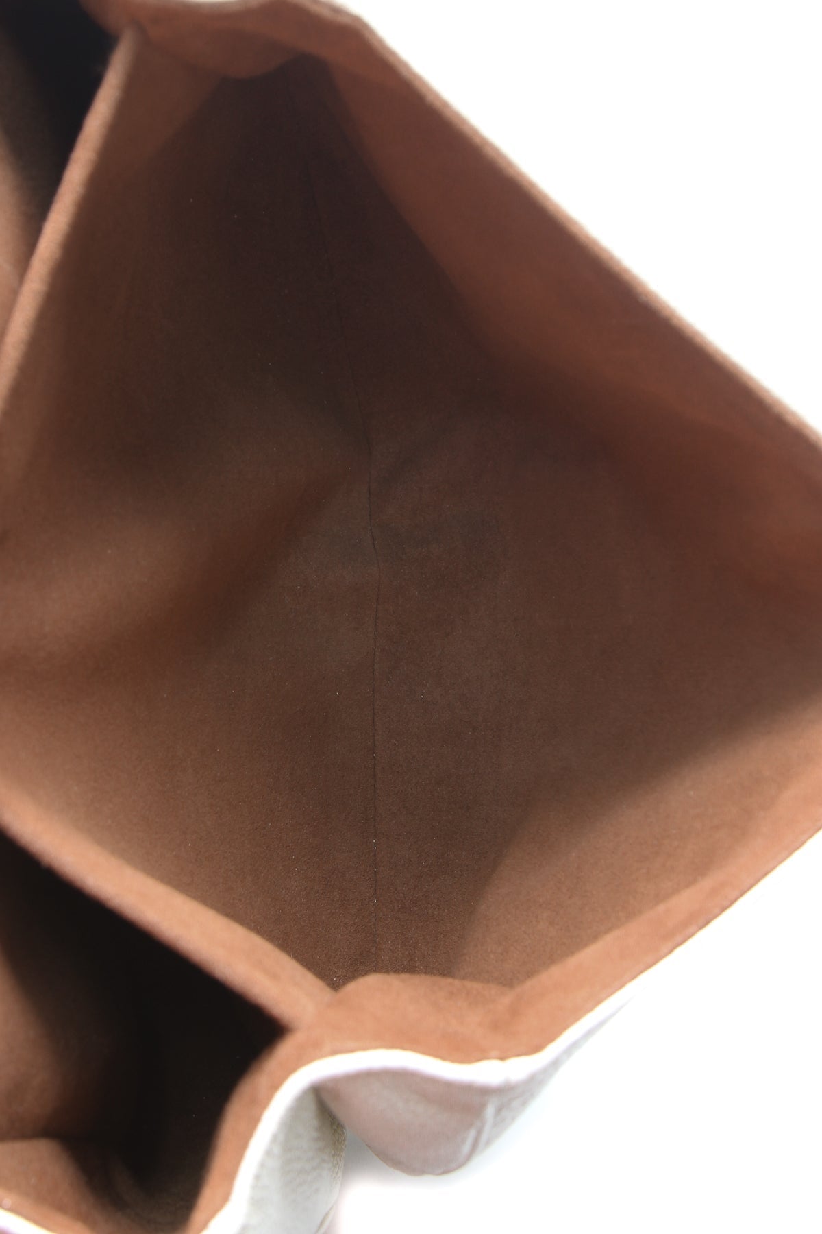 A detailed shot showing the embossed leather grain.