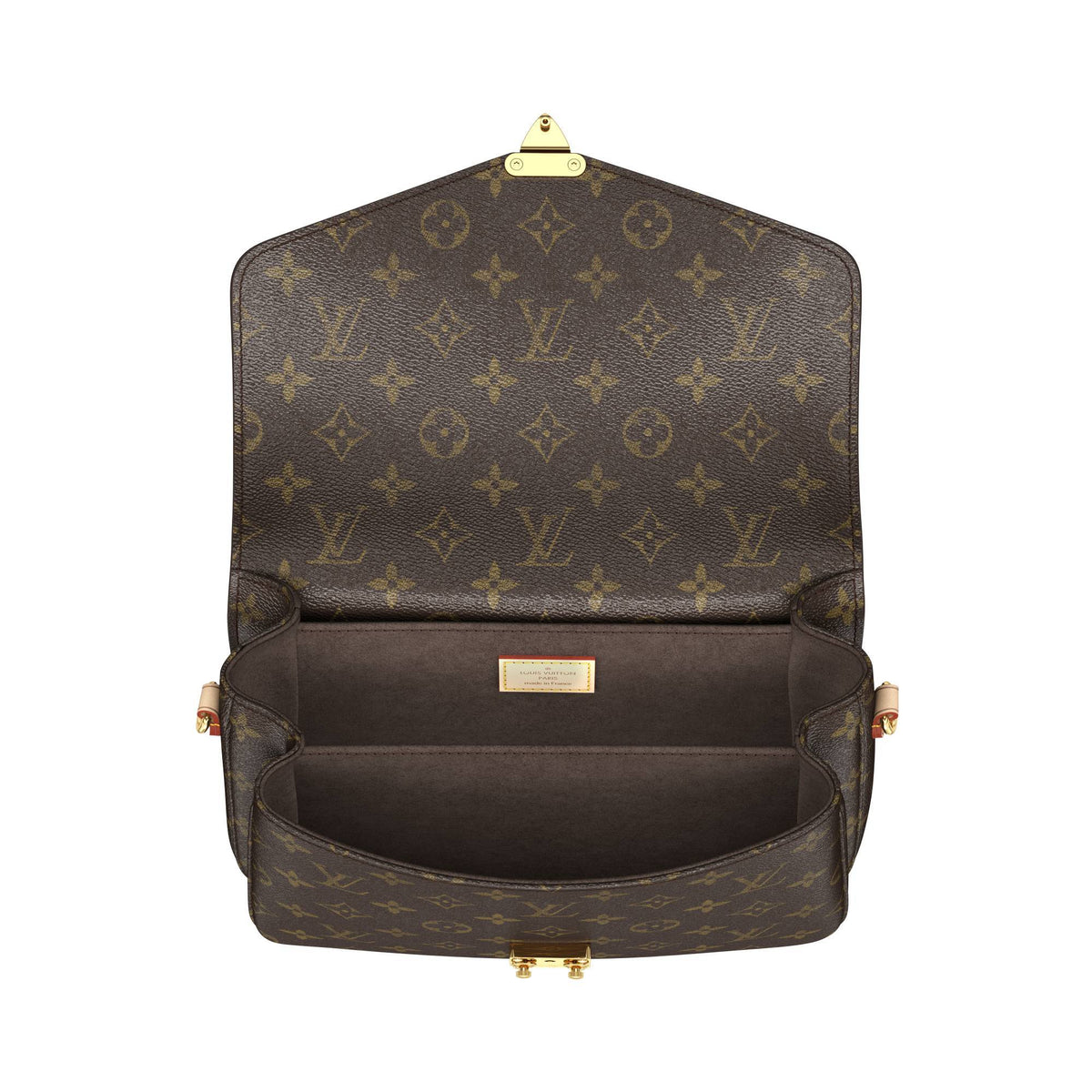 A close-up of the Monogram canvas pattern