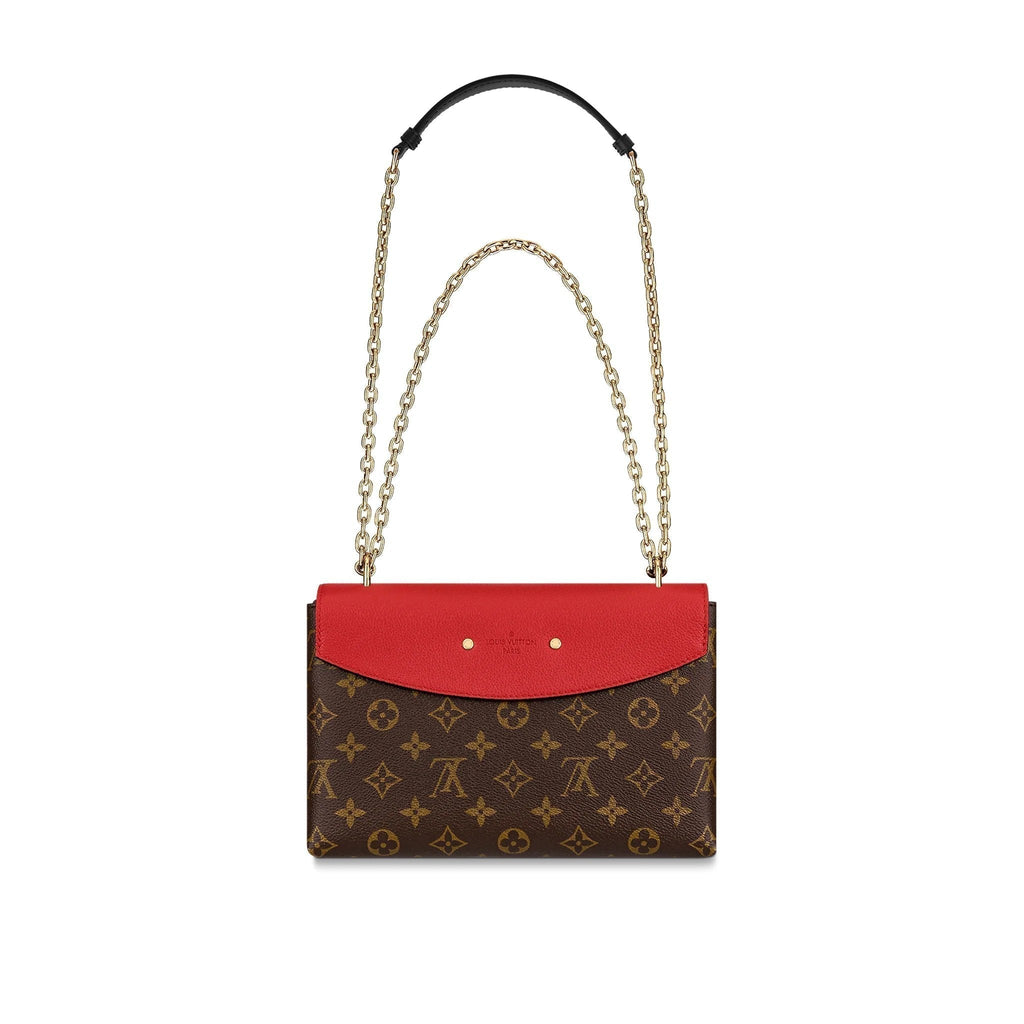 A detailed image of the Monogram canvas pattern