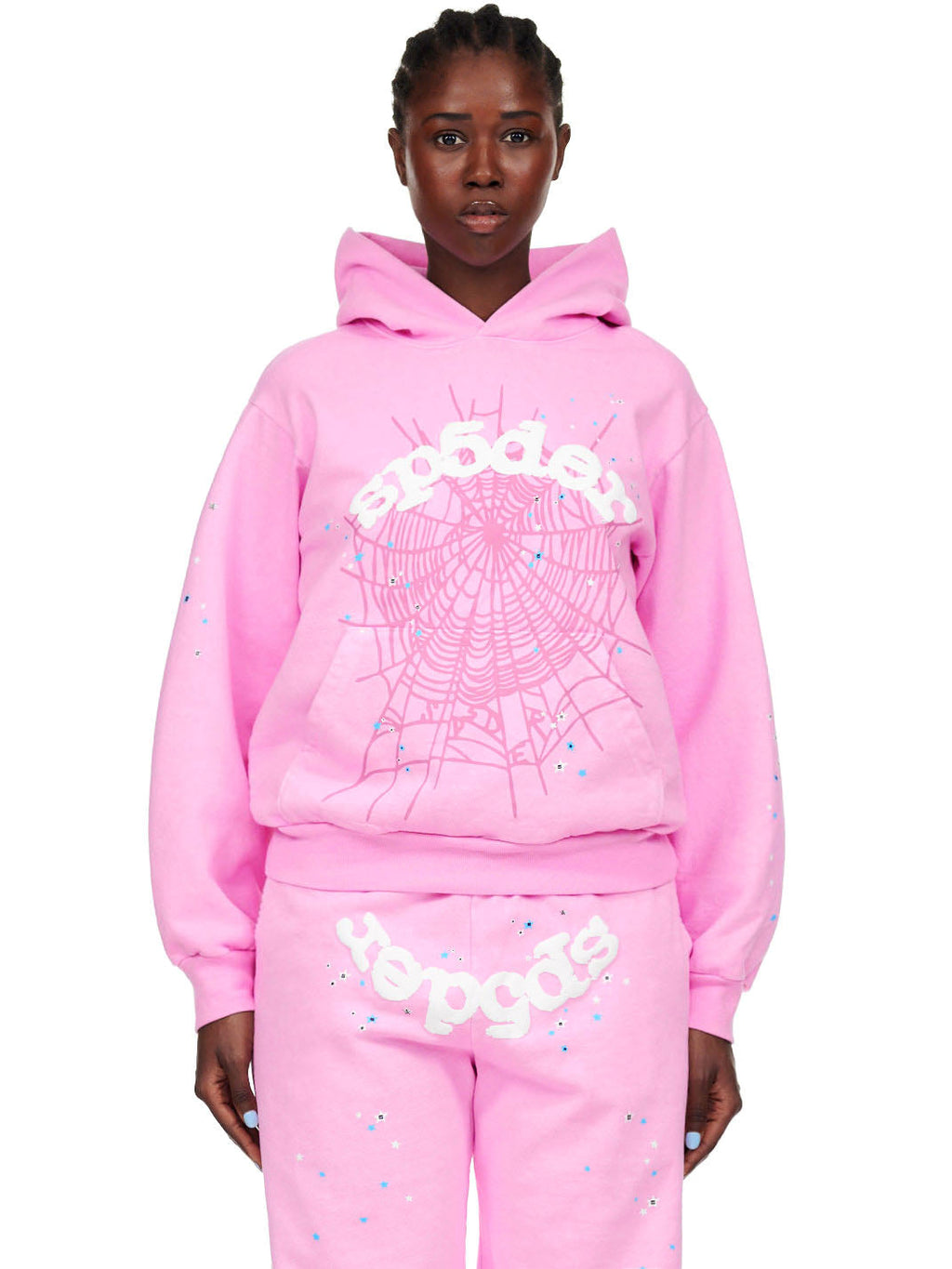 Sp5der Og Web Hoodie - Pink