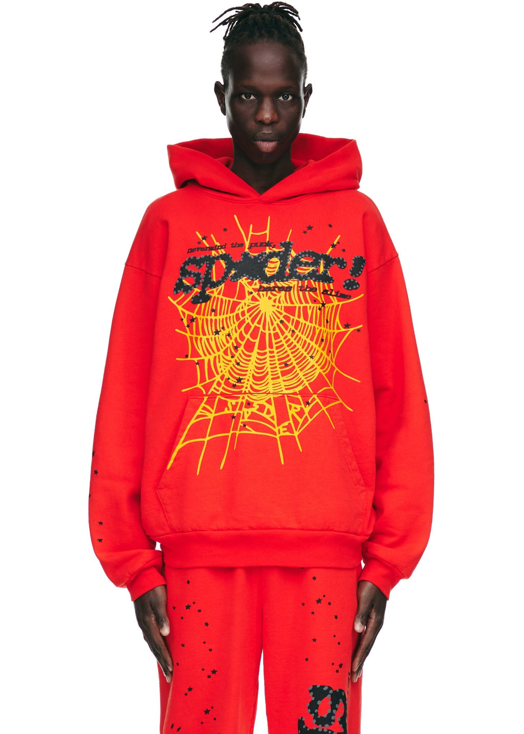 Sp5der Punk V2 Hoodie - Red