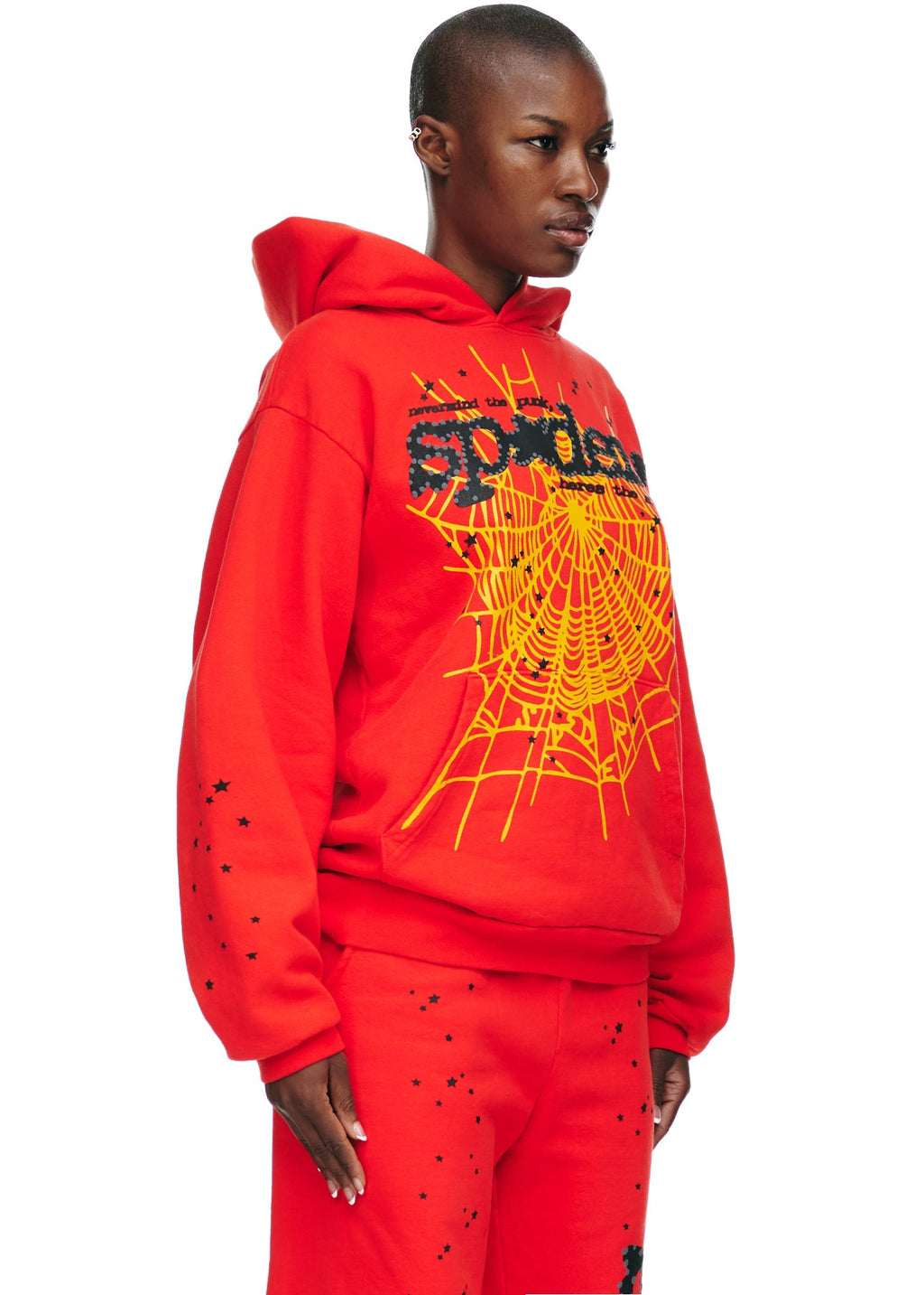 Sp5der Punk V2 Hoodie - Red