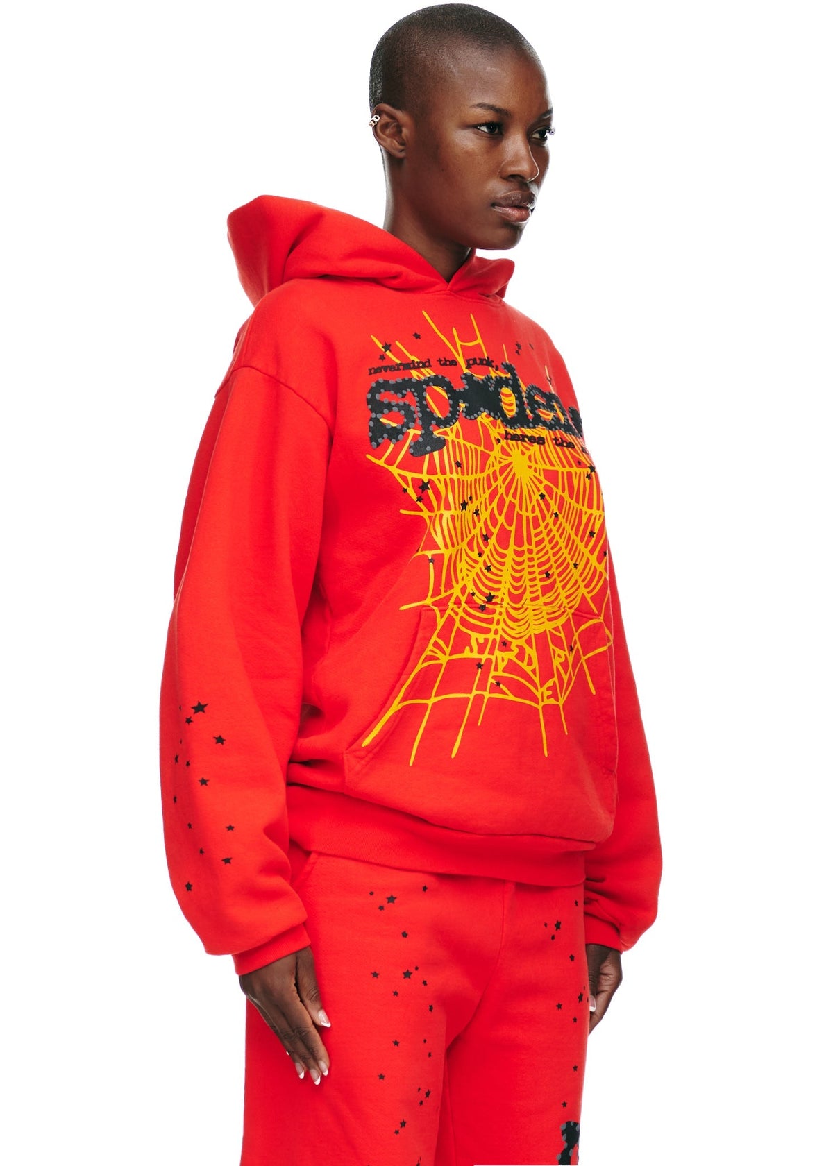 Sp5der Punk V2 Hoodie - Red
