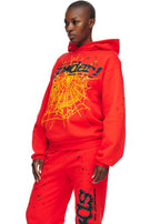 Sp5der Punk V2 Hoodie - Red