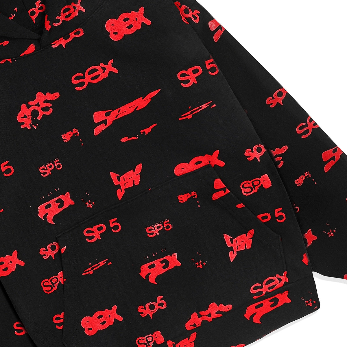 Sp5der Sex Aop Hoodie - Black