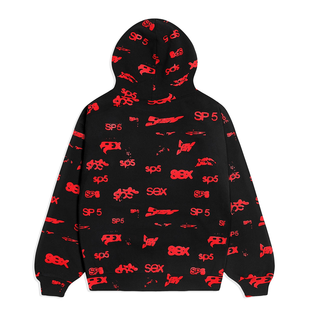 Sp5der Sex Aop Hoodie - Black