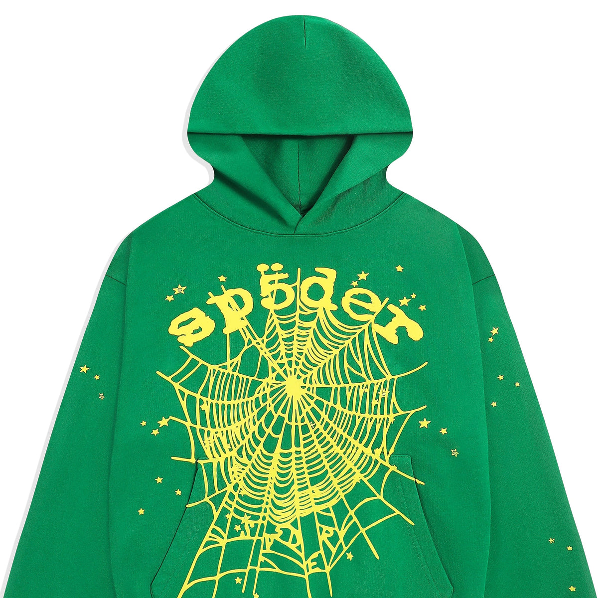 Sp5der Star Og Web V2 Hoodie - Bright Green