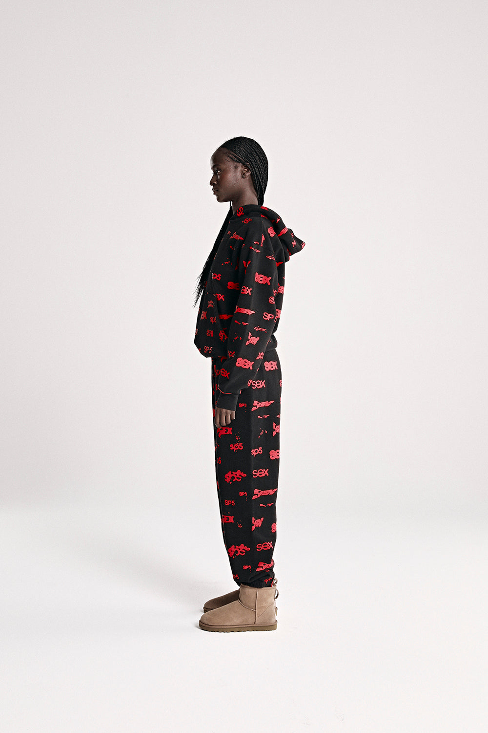 Sp5der Sex Aop Hoodie - Black