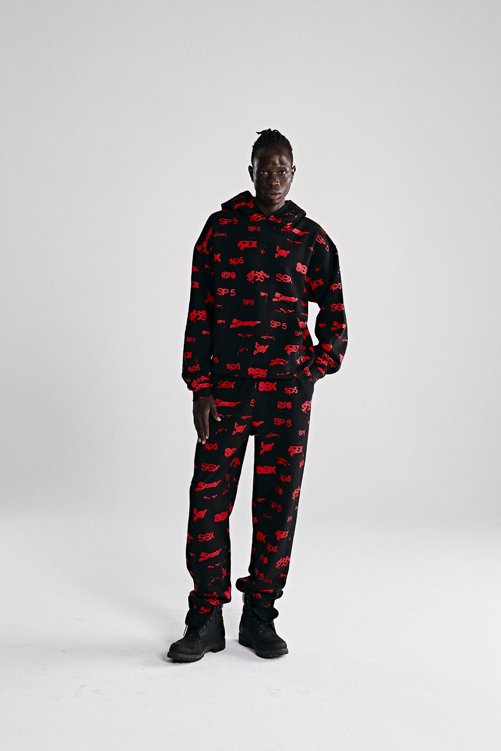 Sp5der Sex Aop Hoodie - Black