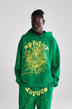 Sp5der Star Og Web V2 Hoodie - Bright Green