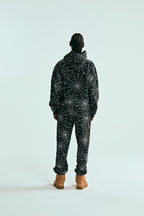 Sp5der Embroidered Aop Hoodie - Black